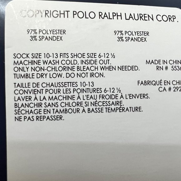 Polo Ralph Lauren 3-Pack Dress Socks 3 Pairs Crew Argyle Striped Socks Green/Tan - Picture 7 of 7